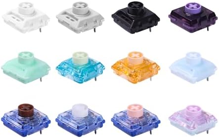 Low Profile Mechanical Keyboard Switches Tester Kit, 12 Switch Sampler with Linear, Tactile, and Clicky Types